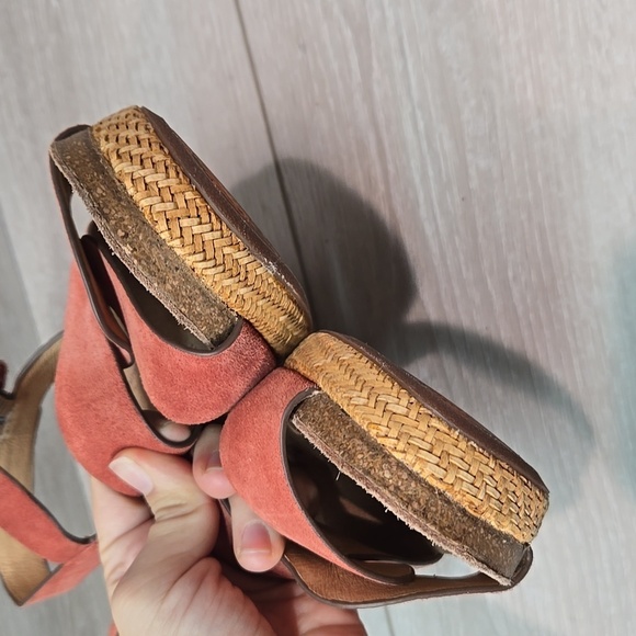 Sofft Women Casidy Leather Wedge Sandals shoes sz 9.5M - Picture 5 of 13